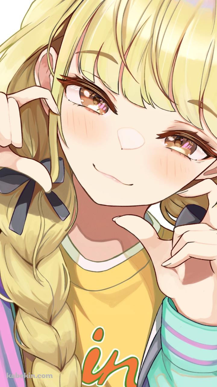 両手でハートを作る藤田ことね / 学園アイドルマスターのAndroidの壁紙(720px x 1280px) スマホ用