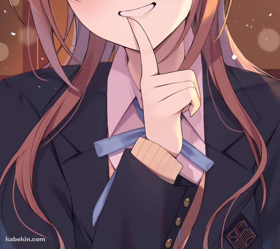 人差し指を口元にあてる姫崎莉波 / アイドルマスターのAndroidの壁紙(1080px x 960px) スマホ用