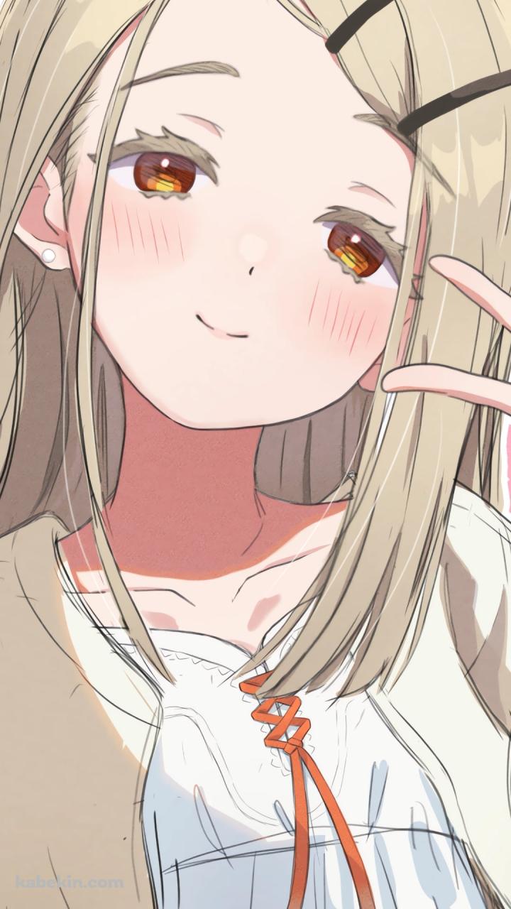 ピースをするトロンとした目の篠澤広 / アイドルマスターのAndroidの壁紙(720px x 1280px) スマホ用