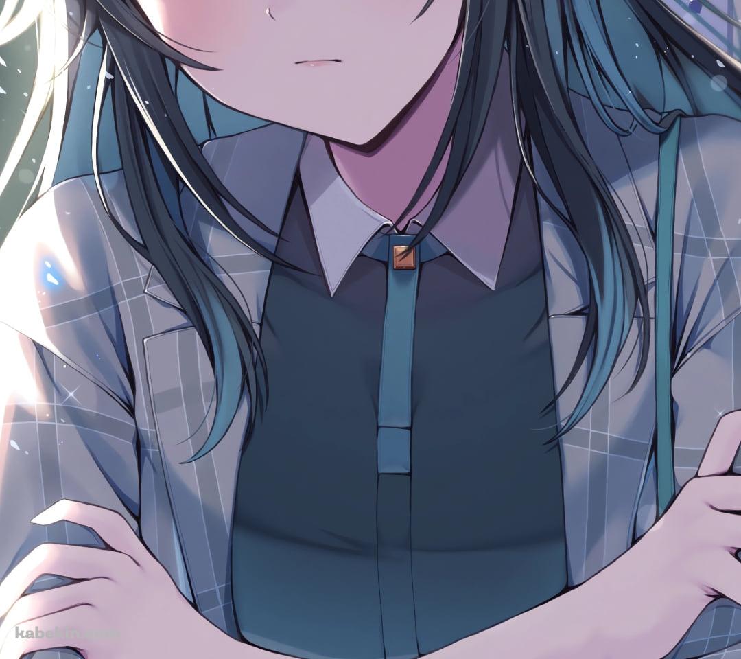 手を組んで怒っている月村手毬 / アイドルマスターのAndroidの壁紙(1080px x 960px) スマホ用