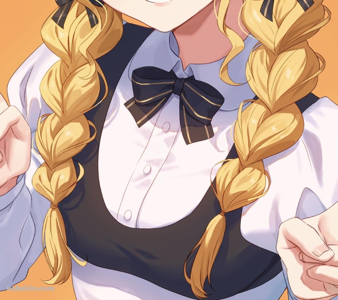 両手でピースをするメイド姿の藤田ことね / アイドルマスターのAndroidの壁紙(1080px x 960px) スマホ用