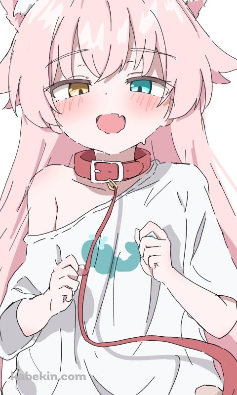 首輪をつけた小鳥遊ホシノ / ブルーアーカイブのAndroidの壁紙(480px x 800px) スマホ用