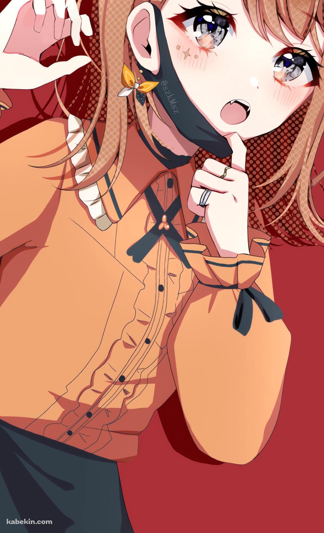 黒いマスクを下げる花里みのり / ヴァンパイア / ボーカロイド / プロセカのAndroidの壁紙(1080px x 1776px) スマホ用