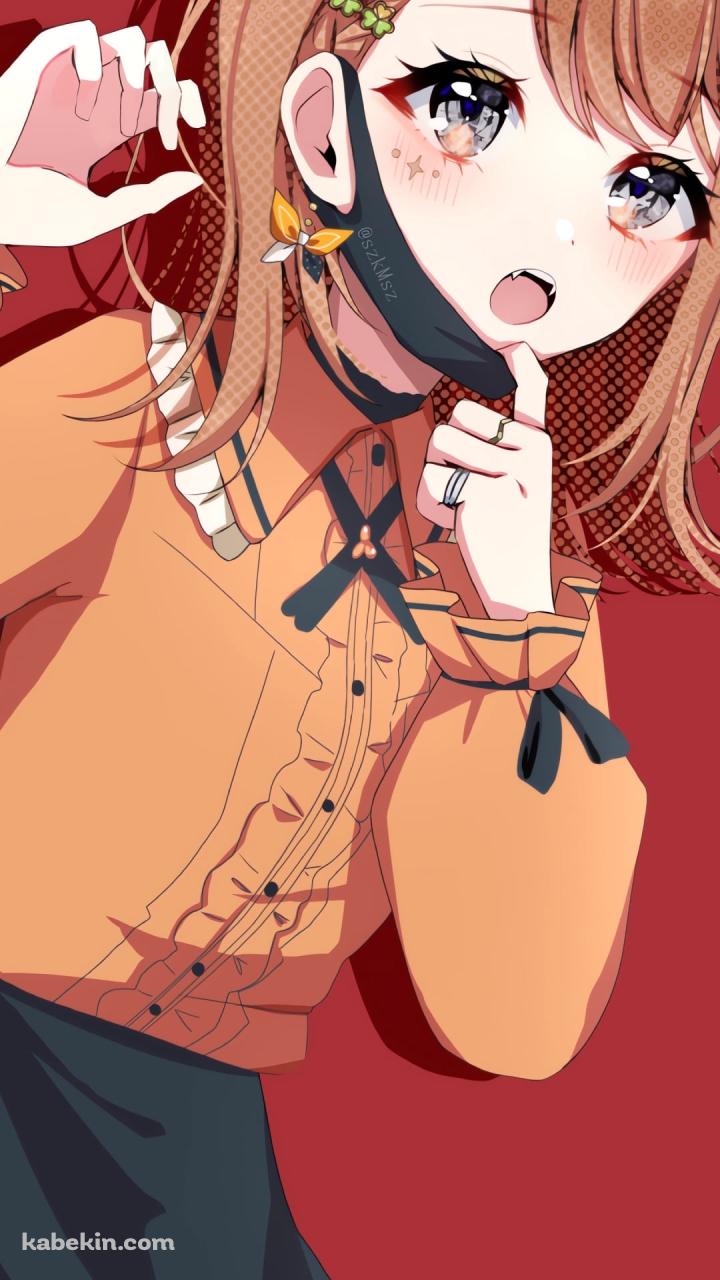 黒いマスクを下げる花里みのり / ヴァンパイア / ボーカロイド / プロセカのAndroidの壁紙(720px x 1280px) スマホ用