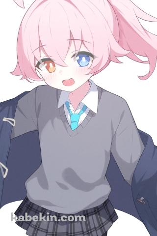 両腕を広げる小鳥遊ホシノ / ブルーアーカイブのAndroidの壁紙(320px x 480px) スマホ用