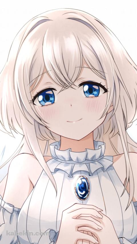 胸元で手を握るとわ(天使つき) / ワンルーム、日当たり普通、天使つき。のAndroidの壁紙(480px x 854px) スマホ用