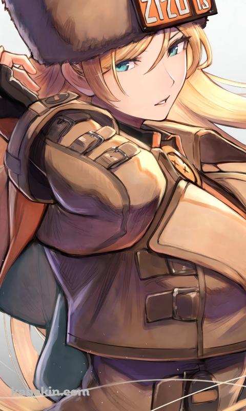 髪をかきあげるミリア=レイジ / ギルティギアのAndroidの壁紙(480px x 800px) スマホ用