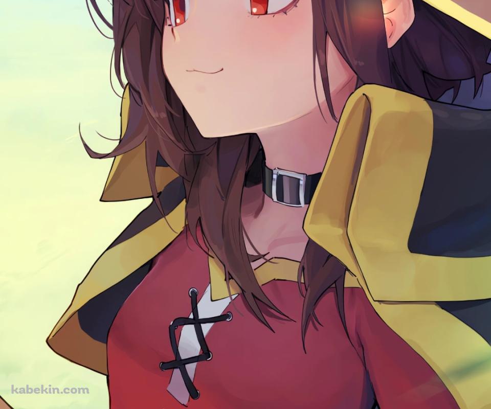 緑の草原と杖を持つめぐみん / このすば！のAndroidの壁紙(960px x 800px) スマホ用