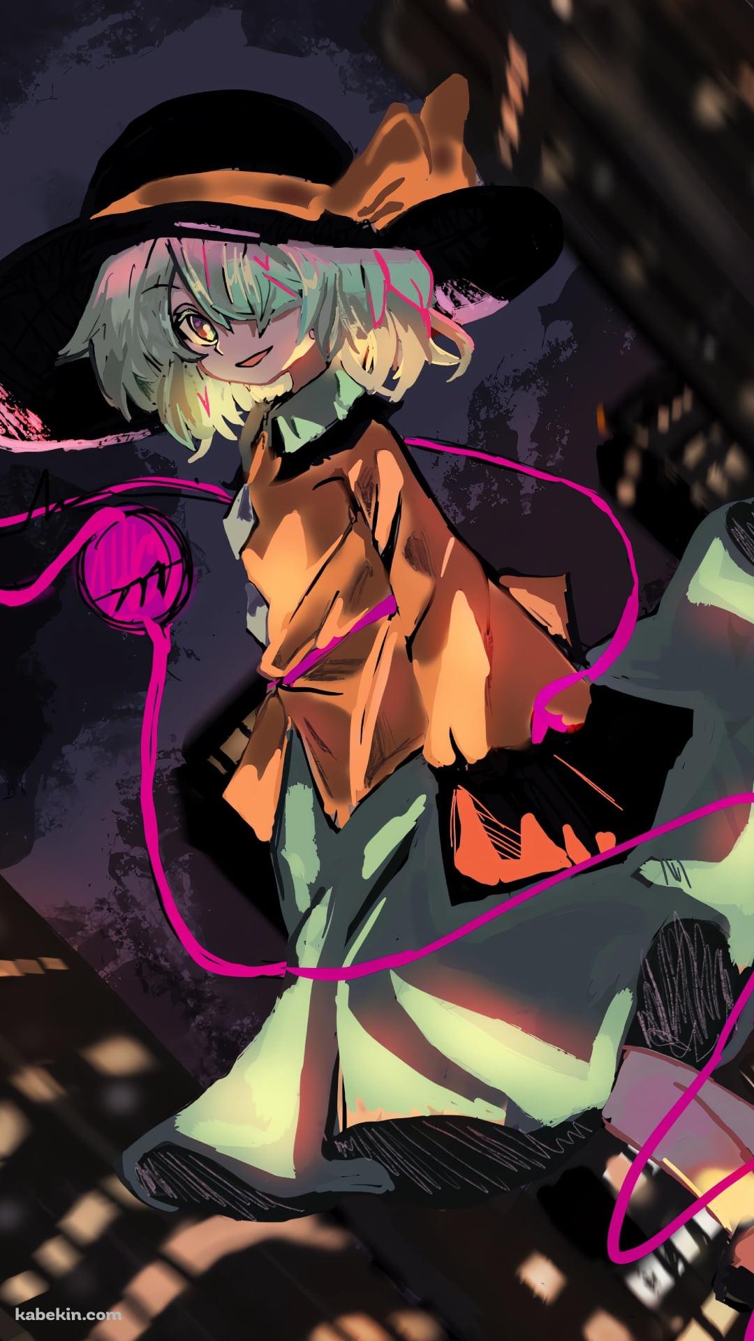 夜の街、振り返る古明地こいし / 東方のAndroidの壁紙(1080px x 1920px) スマホ用