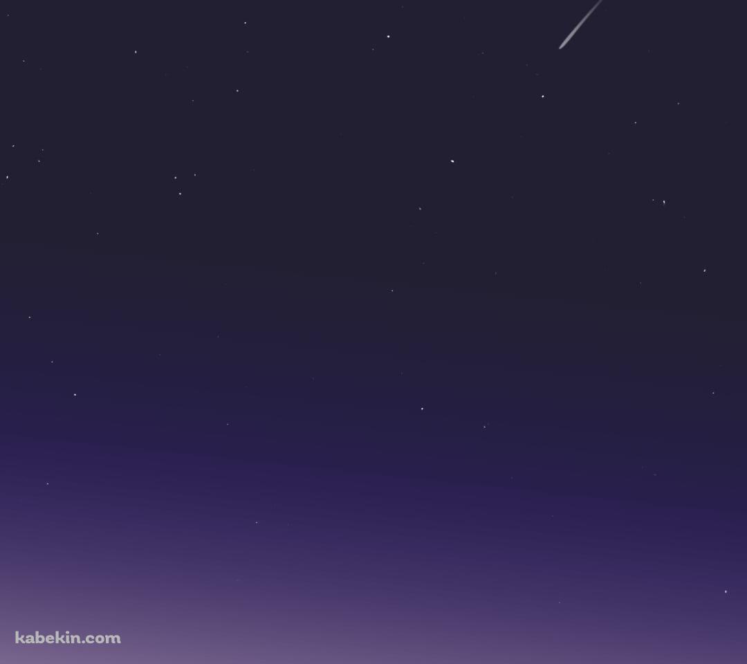 夜の砂漠 / 流れ星 / 紫の景色のAndroidの壁紙(1080px x 960px) スマホ用