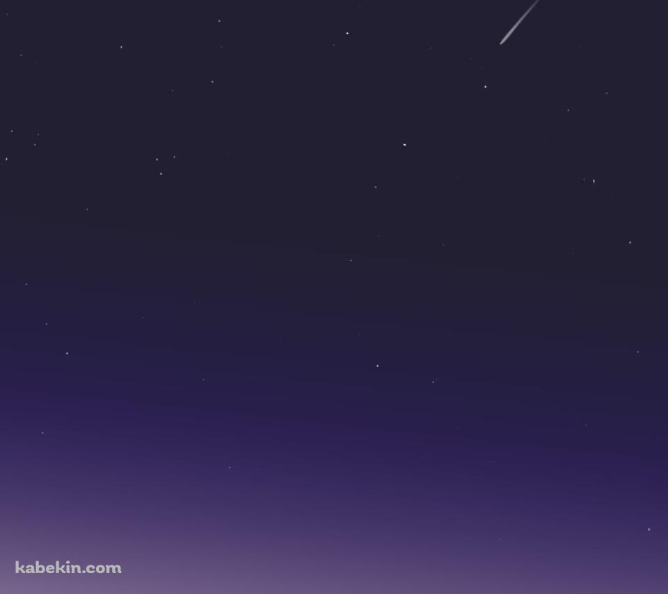 夜の砂漠 / 流れ星 / 紫の景色のAndroidの壁紙(960px x 854px) スマホ用