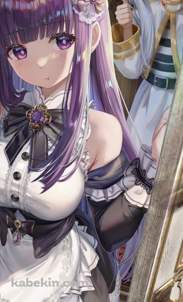 メイド姿のフェルン / グッドポーズをするフリーレン / 葬送のフリーレンのAndroidの壁紙(360px x 592px) スマホ用