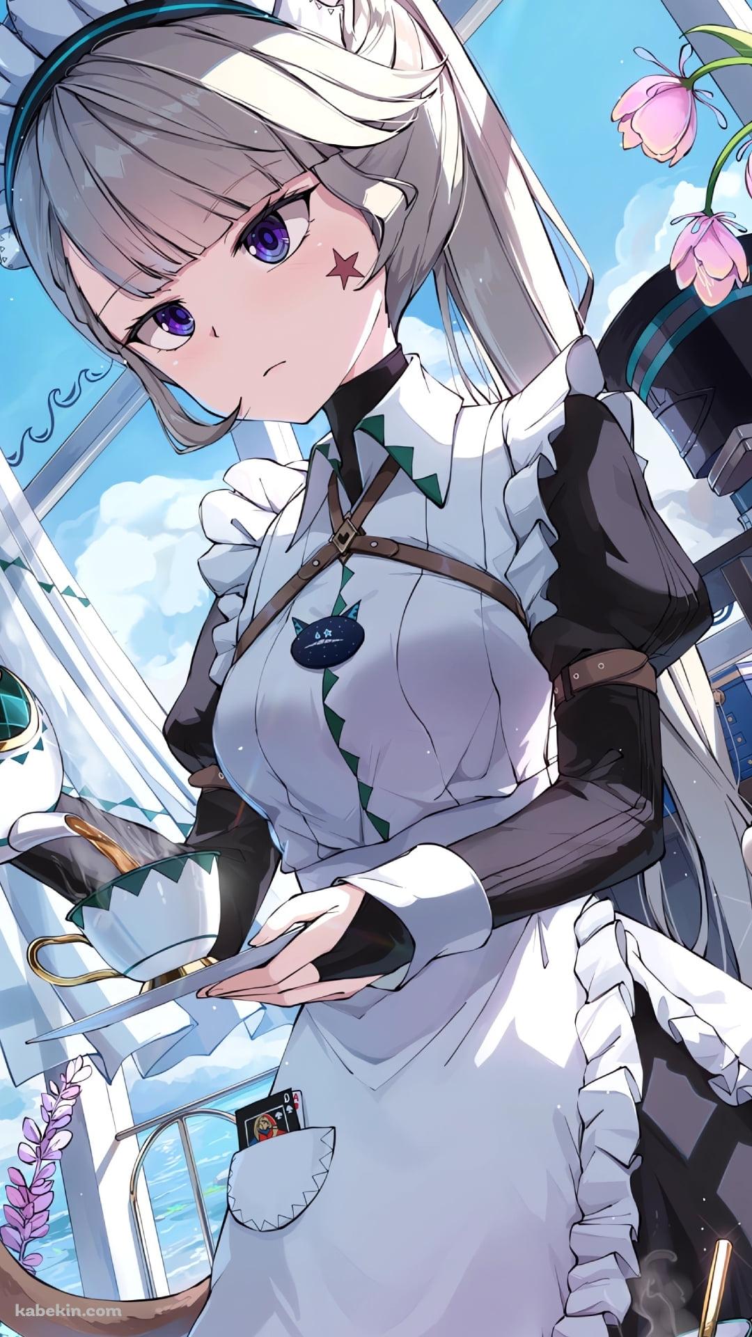 お茶を入れるメイド姿のリネット / 原神のAndroidの壁紙(1080px x 1920px) スマホ用