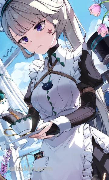 お茶を入れるメイド姿のリネット / 原神のAndroidの壁紙(360px x 592px) スマホ用