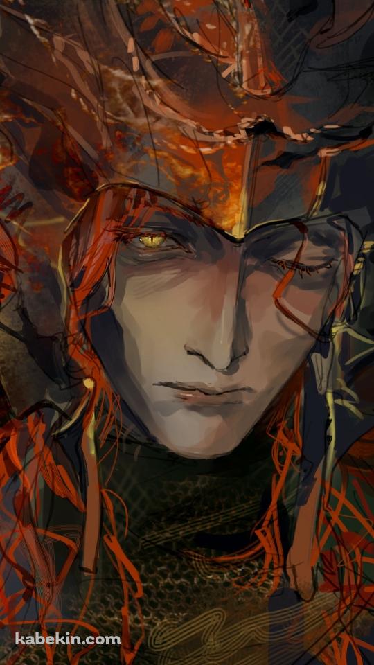 串刺し公メスメルの顔のアップ / エルデンリングのAndroidの壁紙(540px x 960px) スマホ用