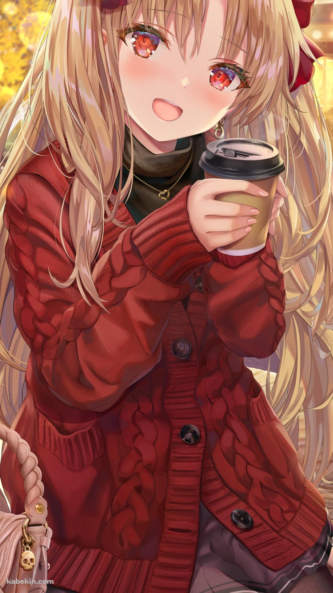 ホットコーヒーを持つエレシュキガル / FateのAndroidの壁紙(1080px x 1920px) スマホ用