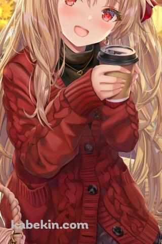 ホットコーヒーを持つエレシュキガル / FateのAndroidの壁紙(320px x 480px) スマホ用