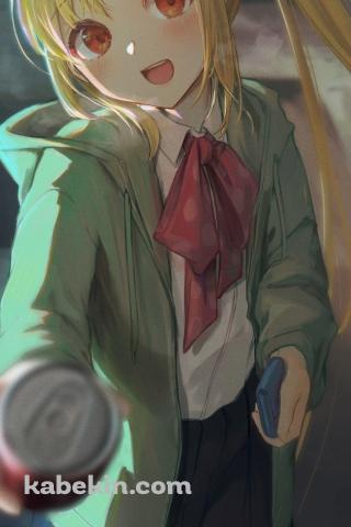 缶ジュースを差し出す伊地知虹夏 / ぼっち・ざ・ろっく!のAndroidの壁紙(320px x 480px) スマホ用