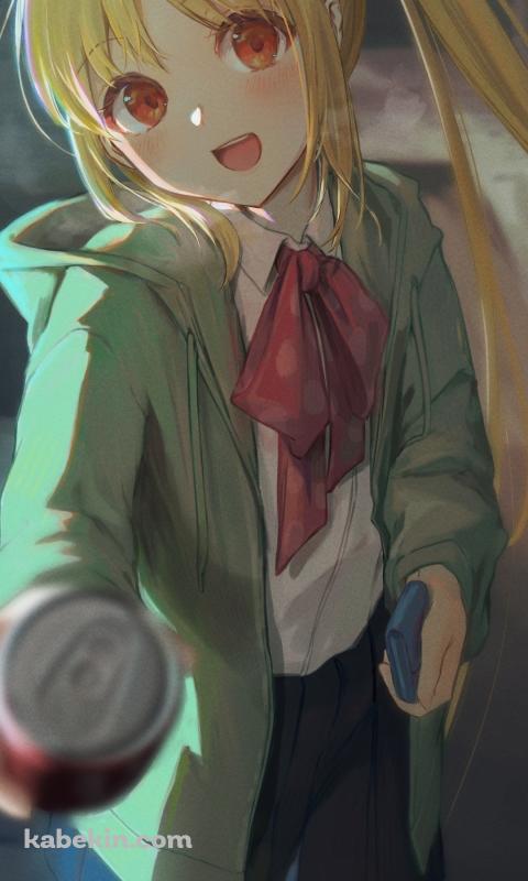 缶ジュースを差し出す伊地知虹夏 / ぼっち・ざ・ろっく!のAndroidの壁紙(480px x 800px) スマホ用