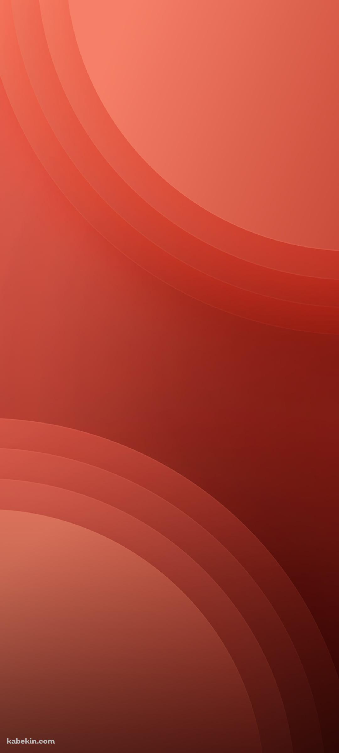 シンプルな赤いグラデーション / 楕円のAndroidの壁紙(1080px x 2400px) スマホ用