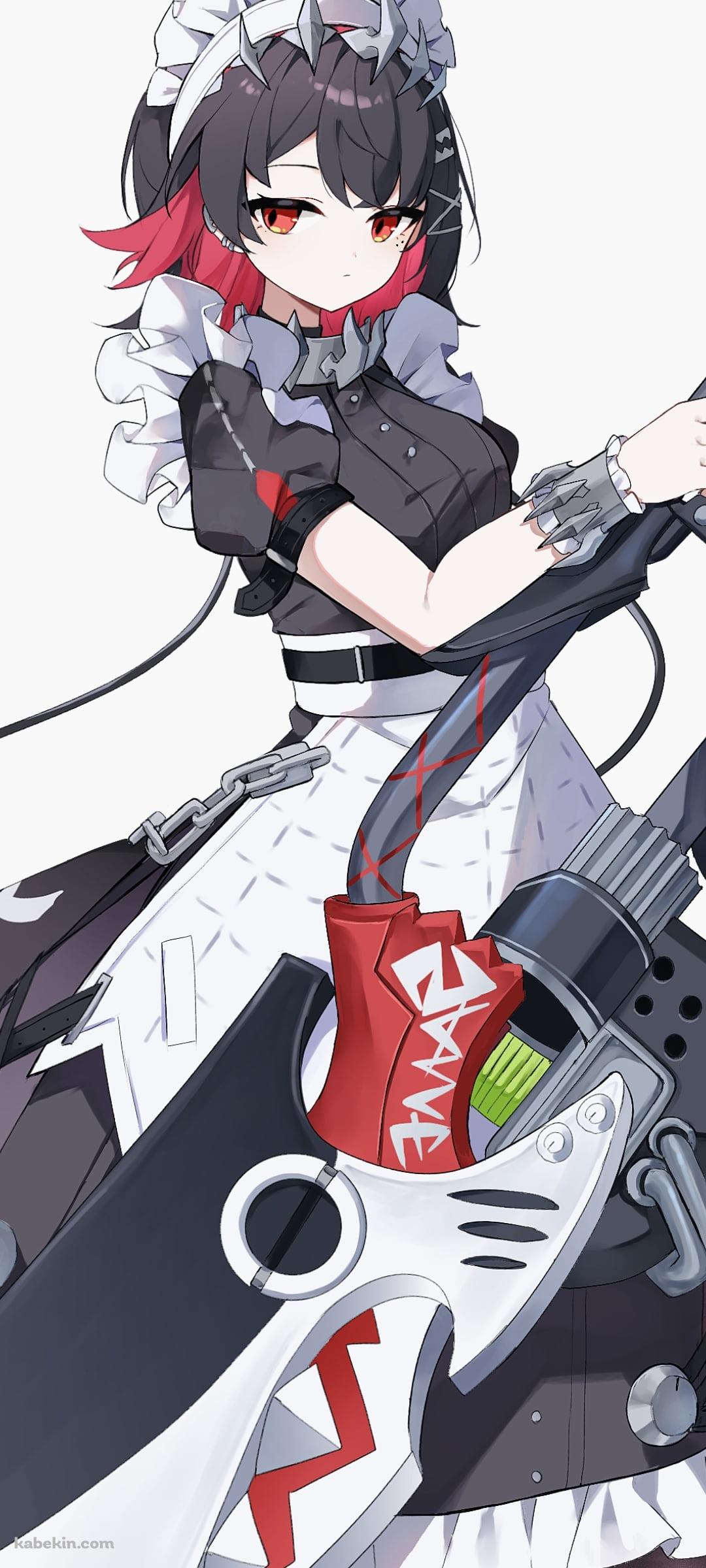 メイド姿で武器を持つエレン・ジョー / ゼンレスゾーンゼロのAndroidの壁紙(1080px x 2400px) スマホ用