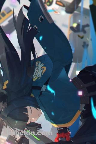 刀で一閃する星見雅 / ゼンレスゾーンゼロのAndroidの壁紙(320px x 480px) スマホ用