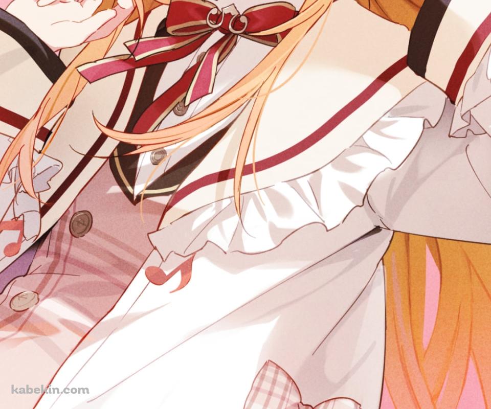 鍵盤が描かれた服を着る音乃瀬奏 / ホロライブ / バーチャルYouTuber / VtuberのAndroidの壁紙(960px x 800px) スマホ用