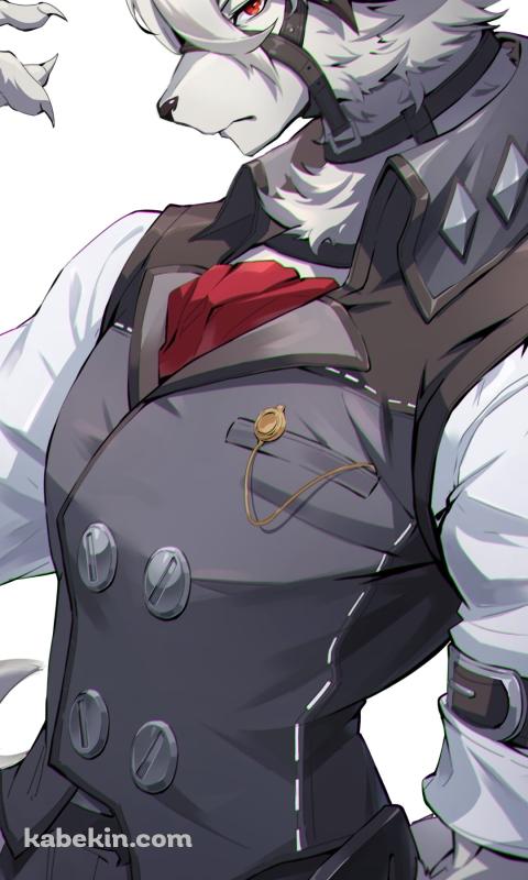 赤い瞳でこちらを見つめるフォン・ライカン / ゼンレスゾーンゼロのAndroidの壁紙(480px x 800px) スマホ用