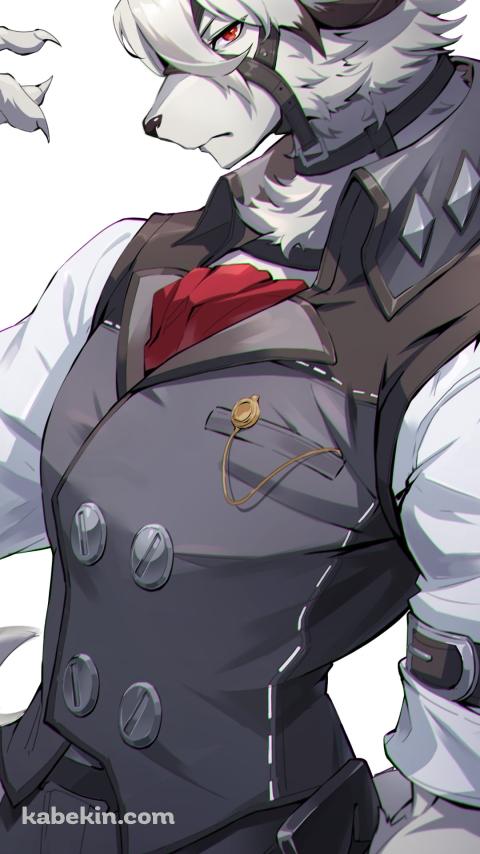 赤い瞳でこちらを見つめるフォン・ライカン / ゼンレスゾーンゼロのAndroidの壁紙(480px x 854px) スマホ用