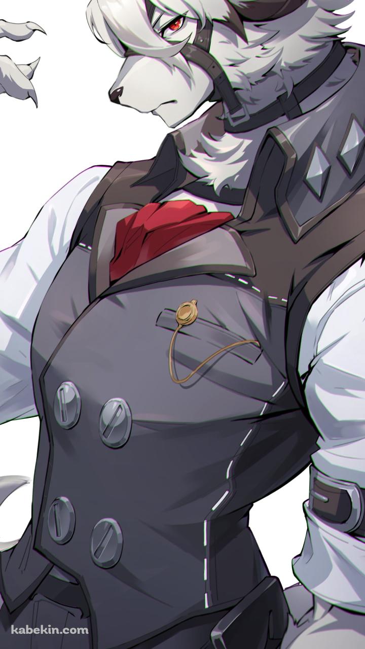 赤い瞳でこちらを見つめるフォン・ライカン / ゼンレスゾーンゼロのAndroidの壁紙(720px x 1280px) スマホ用