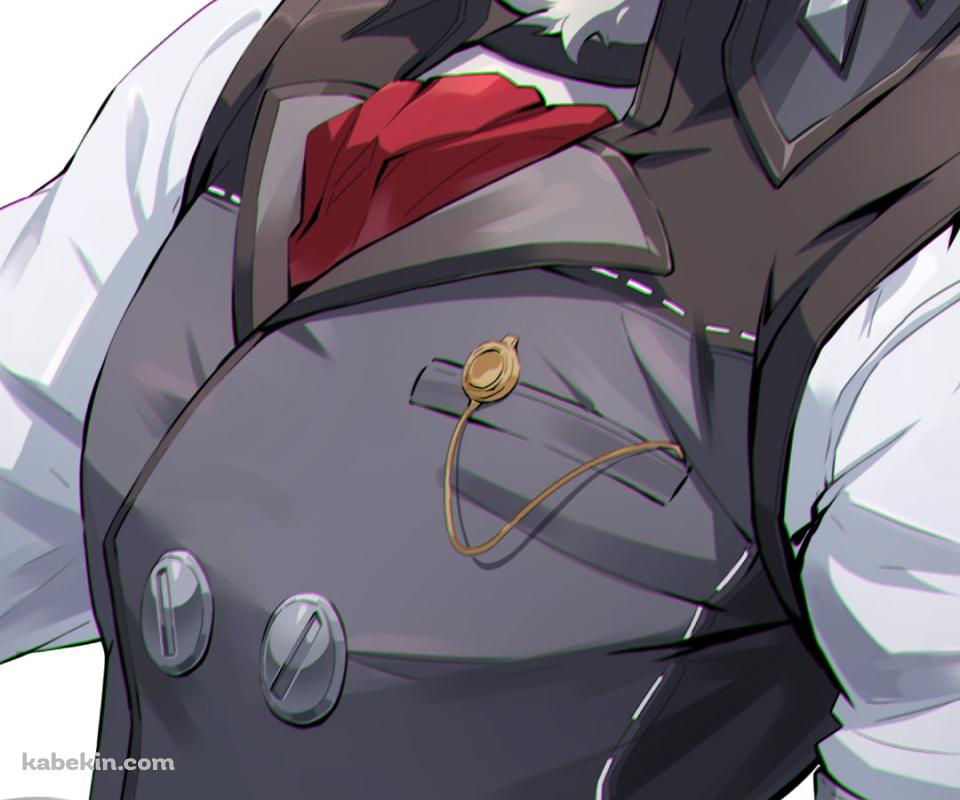 赤い瞳でこちらを見つめるフォン・ライカン / ゼンレスゾーンゼロのAndroidの壁紙(960px x 800px) スマホ用