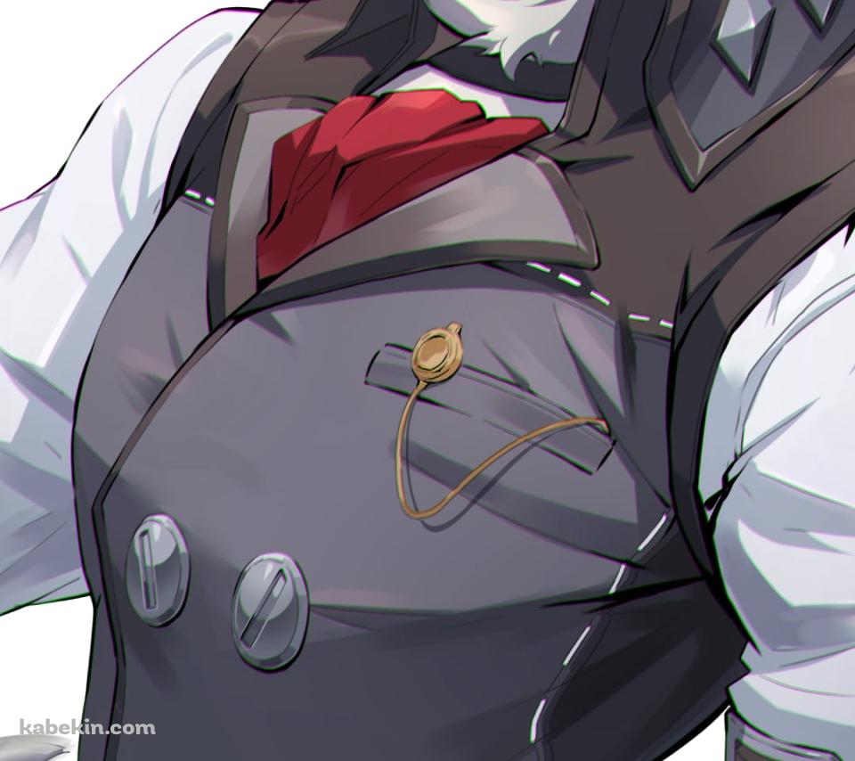 赤い瞳でこちらを見つめるフォン・ライカン / ゼンレスゾーンゼロのAndroidの壁紙(960px x 854px) スマホ用