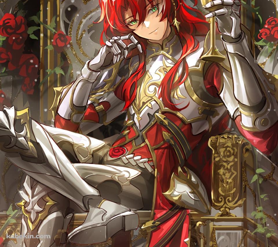 赤い薔薇と椅子に座るアルジェンティ / 崩壊:スターレイルのAndroidの壁紙(960px x 854px) スマホ用