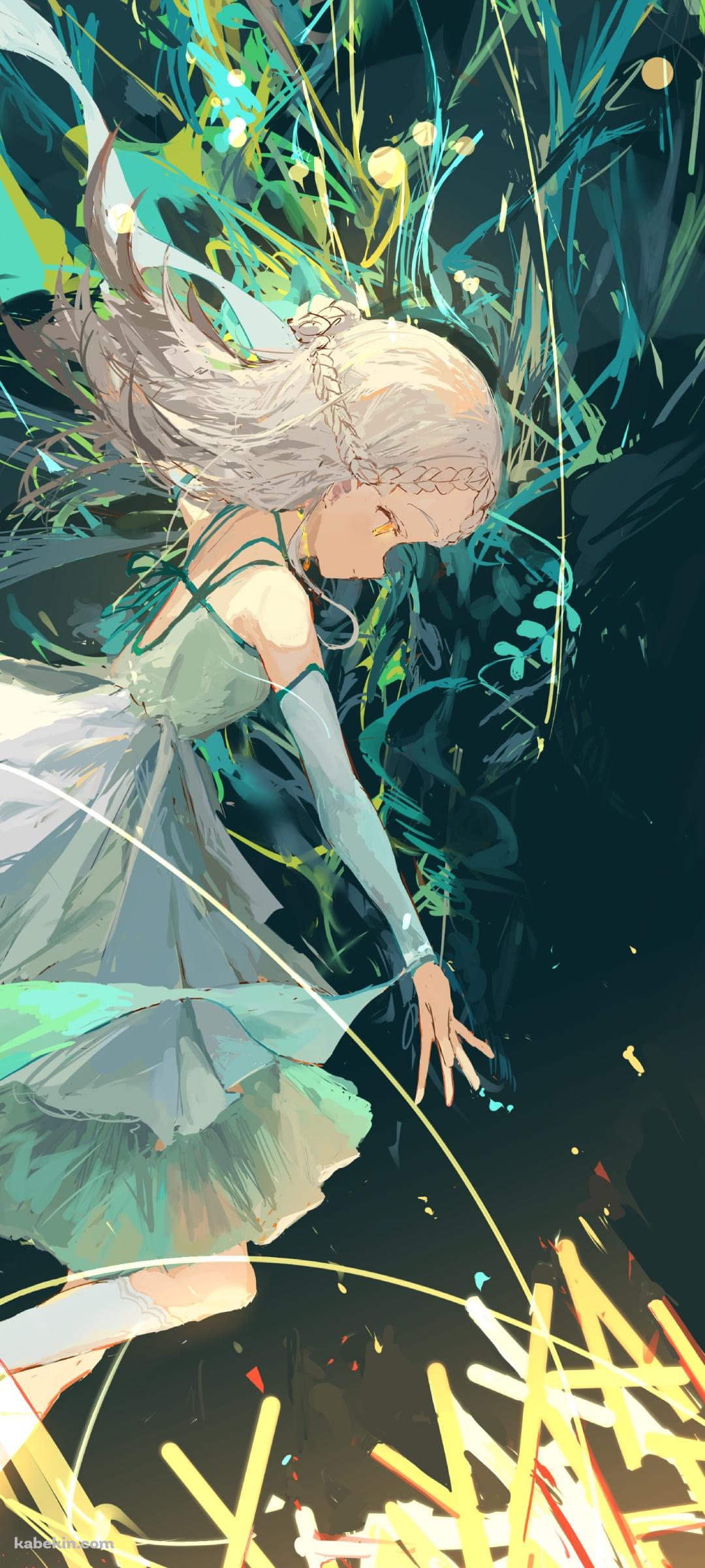光に手を伸ばす緑のドレスを着た篠澤広 / 学園アイドルマスターのAndroidの壁紙(1080px x 2400px) スマホ用