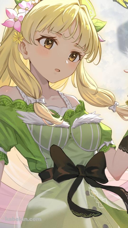 黄色い蝶とアーシャ・アルトゥール / アーシャのアトリエのAndroidの壁紙(540px x 960px) スマホ用