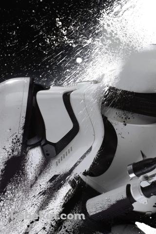 白と黒のストームトルーパー / スターウォーズのAndroidの壁紙(320px x 480px) スマホ用