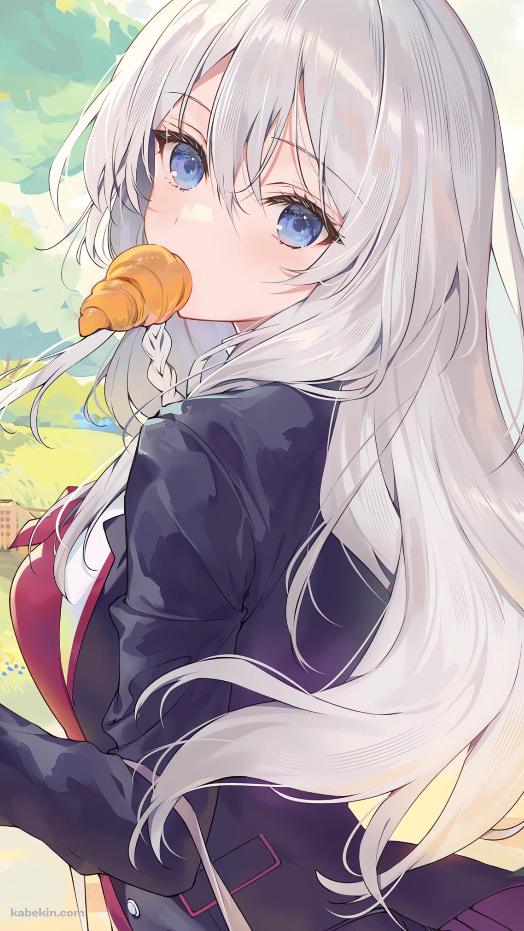 クロワッサンを咥えて振り返るイレイナ / 魔女の旅々のAndroidの壁紙(1080px x 1920px) スマホ用