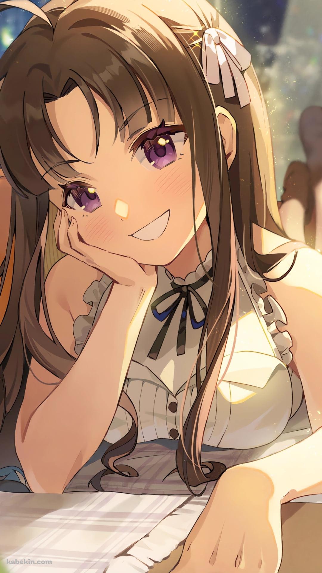 頬杖をつきピースをする安和すばる / ガールズバンドクライのAndroidの壁紙(1080px x 1920px) スマホ用