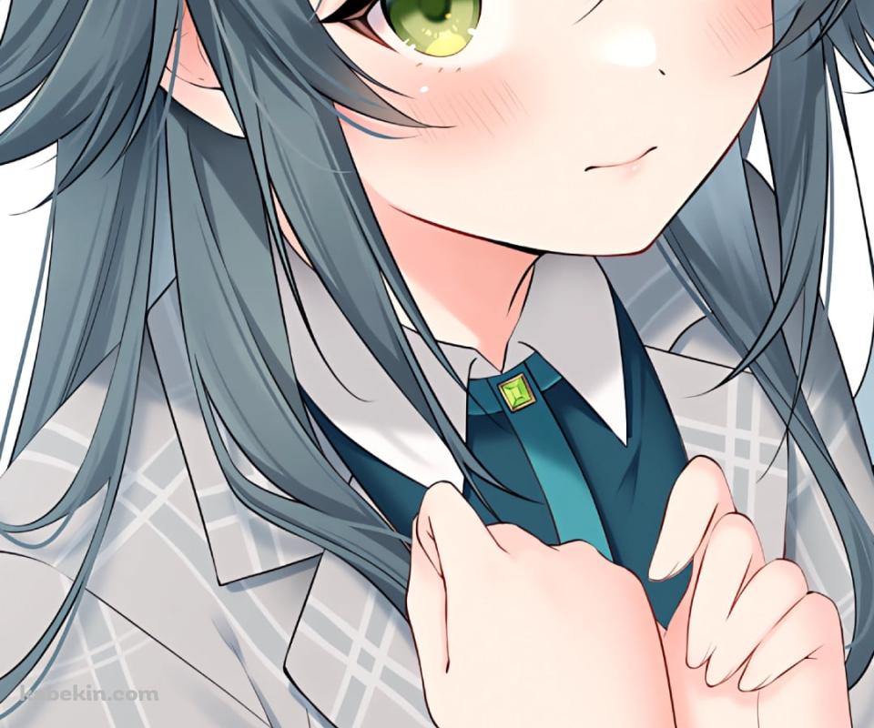 灰色のスーツを着た月村手毬 / 学園アイドルマスターのAndroidの壁紙(960px x 800px) スマホ用