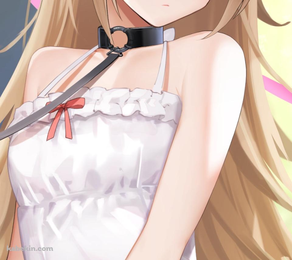 白いワンピースを着たるるどらいおん / バーチャルYouTuberのAndroidの壁紙(960px x 854px) スマホ用