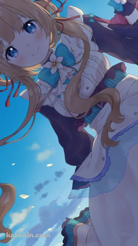 メイド姿のエリー・コニファー / 青空 / にじさんじ / バーチャルYouTuberのAndroidの壁紙(480px x 854px) スマホ用