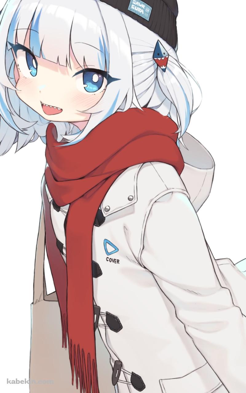 二ット帽を被るがうる・ぐら / バーチャルYouTuber / ホロライブのAndroidの壁紙(800px x 1280px) スマホ用