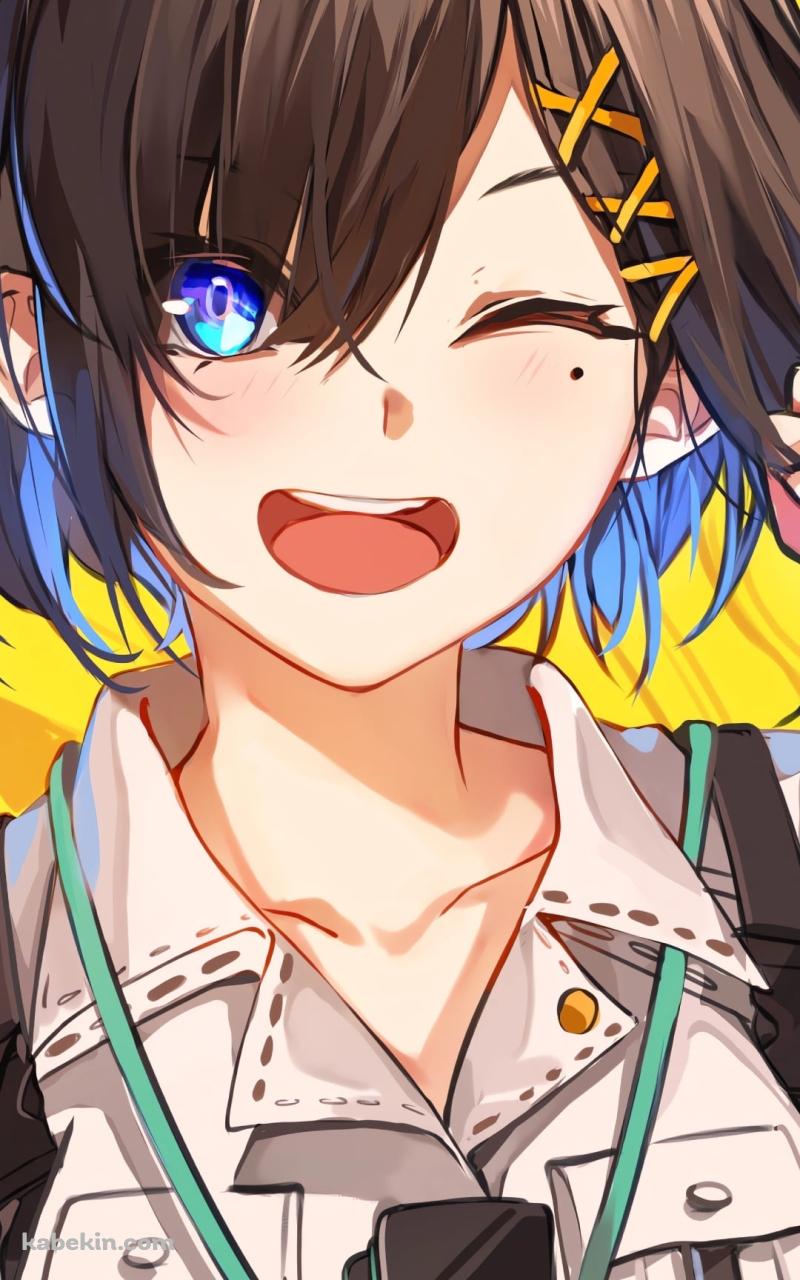ウィンクするシスカ・レオンティン / バーチャルYouTuber / にじさんじ / Siska LeontyneのAndroidの壁紙(800px x 1280px) スマホ用