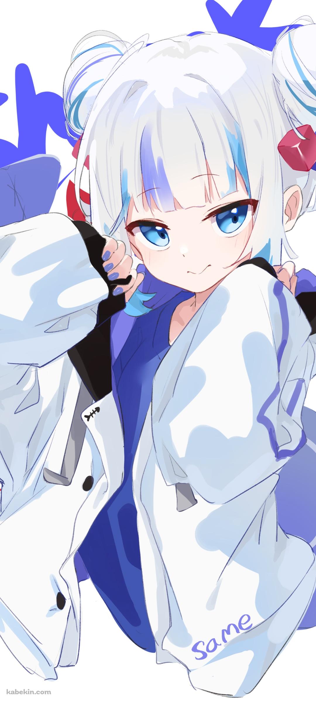お団子ヘアーのがうる・ぐら / バーチャルYouTuber / ホロライブのAndroidの壁紙(1080px x 2400px) スマホ用