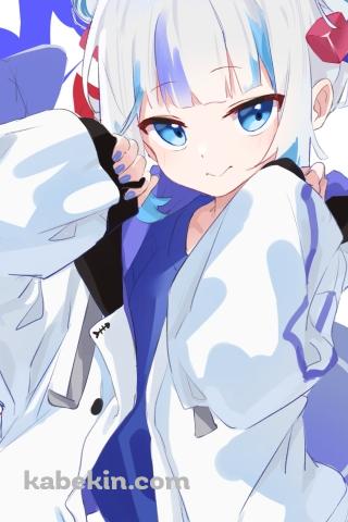 お団子ヘアーのがうる・ぐら / バーチャルYouTuber / ホロライブのAndroidの壁紙(320px x 480px) スマホ用