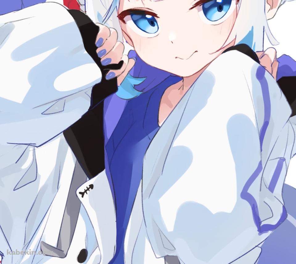 お団子ヘアーのがうる・ぐら / バーチャルYouTuber / ホロライブのAndroidの壁紙(960px x 854px) スマホ用