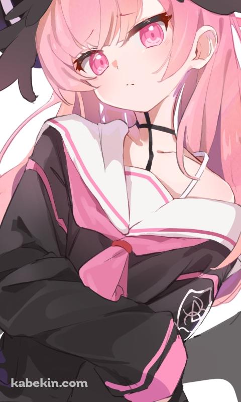腕組みする可愛い下江コハル / ブルーアーカイブのAndroidの壁紙(480px x 800px) スマホ用