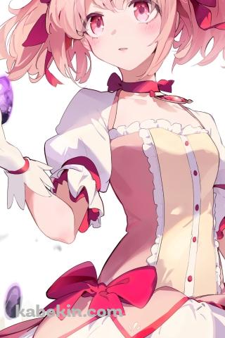 沢山の紫の宝石と鹿目まどか / 魔法少女まどか☆マギカのAndroidの壁紙(320px x 480px) スマホ用