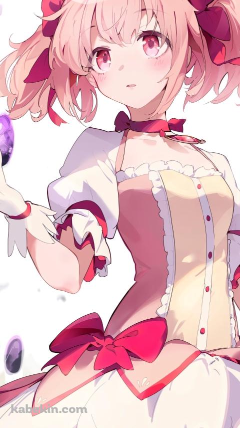 沢山の紫の宝石と鹿目まどか / 魔法少女まどか☆マギカのAndroidの壁紙(480px x 854px) スマホ用