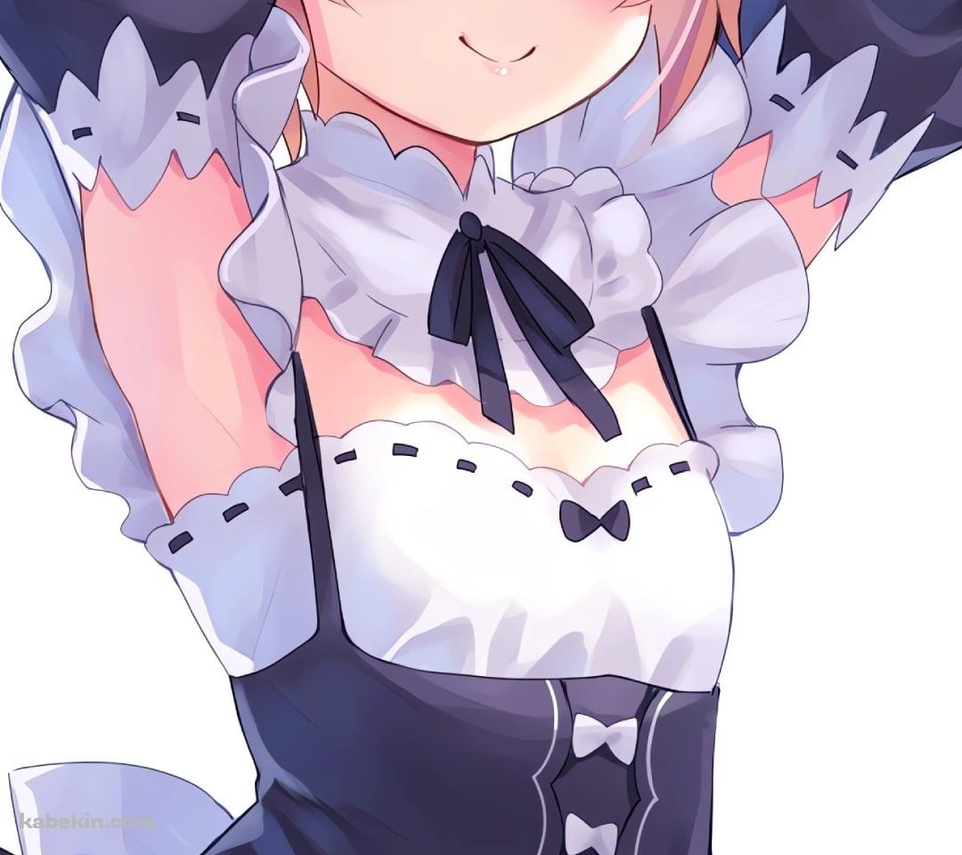 頭の上の赤いリボンを触るペトラ・レイテ / Re:ゼロから始まる異世界生活のAndroidの壁紙(1080px x 960px) スマホ用